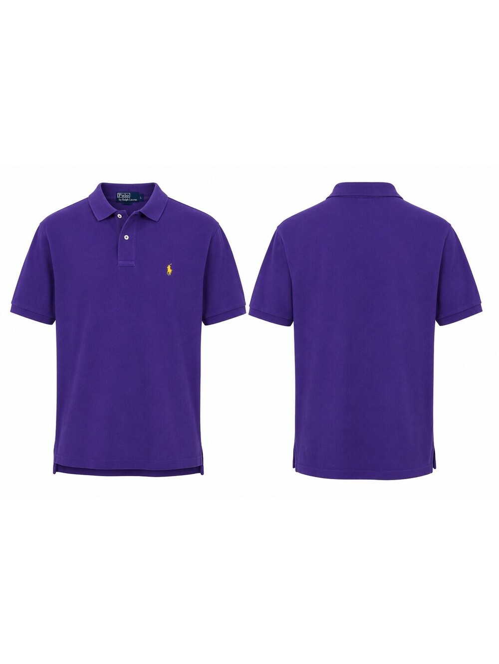 Polo Ralph Lauren Men's Short Sleeve Polo L Purple Yellow Pony LSU 🐯